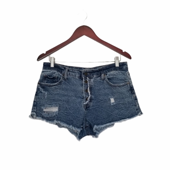 WILD FABLE Hi-rise Button Fly Distressed Jeans - Picture 1 of 6